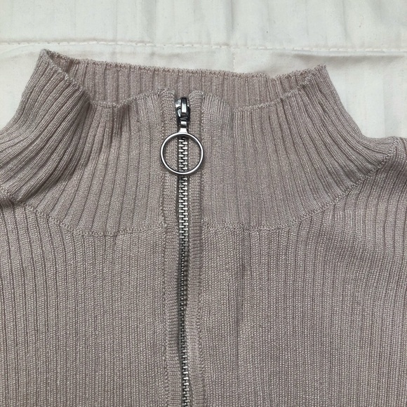 Garage Light Dust Pink Ribbed Quarterzip - Picture 3 of 4